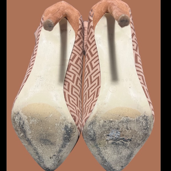 Rouge Geometric Stiletto Ankle Boot - Size 10 - Picture 10 of 12